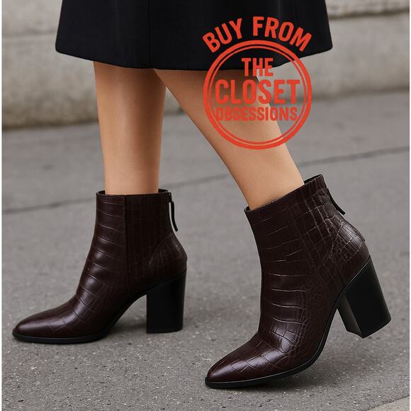 ZARA Heeled Ankle Boots NWT - Picture 1 of 14